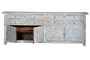 GINER Y COLOMER Buffet en bois de manguier blanc vieilli